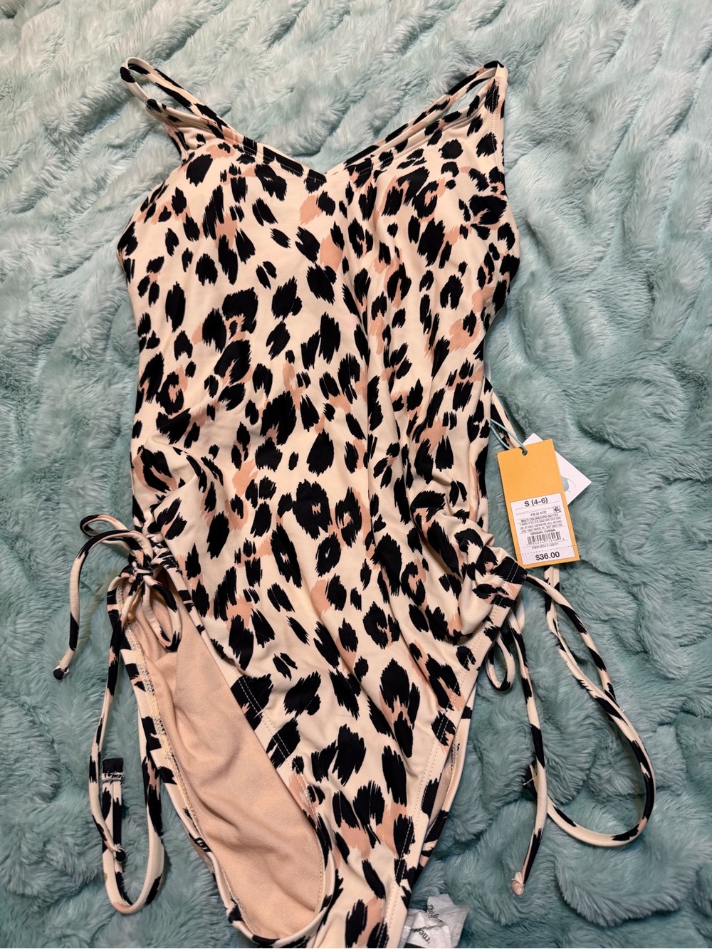 Leopard Print One-Piece Swim Suit - Kona sol size small new